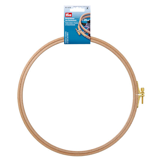 Stickrahmen aus Buchenholz Hell mit Schraubschluss, 25cm x 8 mm image number